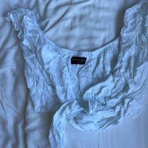 WHITE FOX WHITE CROP TOP